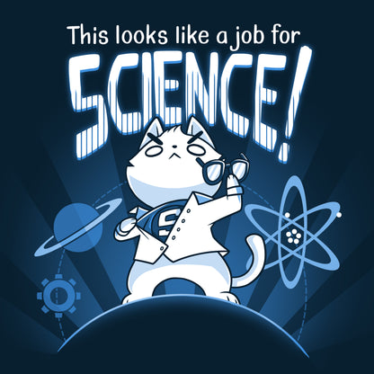 This Looks Like a Job for Science Navy Blue T-shirt by TeeTurtle for Science enthusiasts.