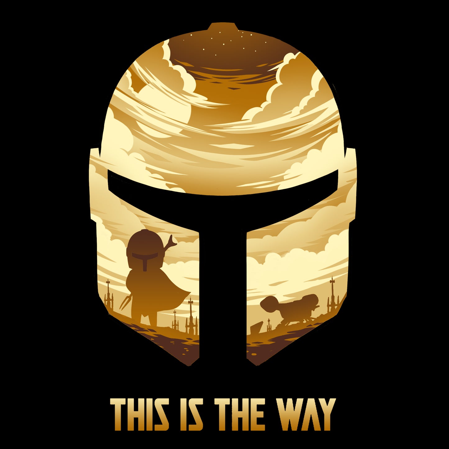 Officially licensed Star Wars "This is the Way" men's t-shirt.