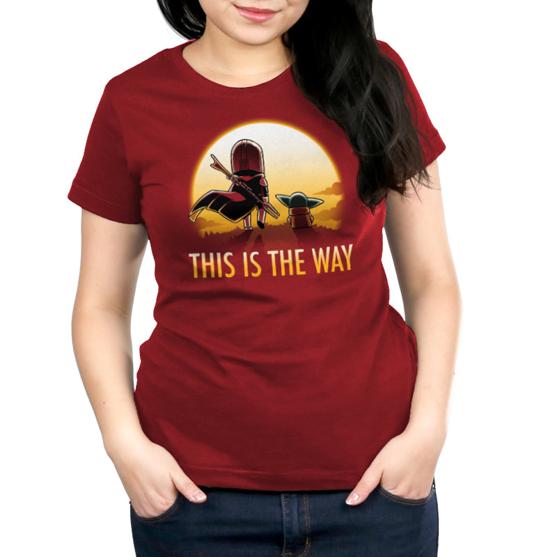 Super Soft Ringspun Cotton Star Wars women's t-shirt, This is the Way (Sunset).