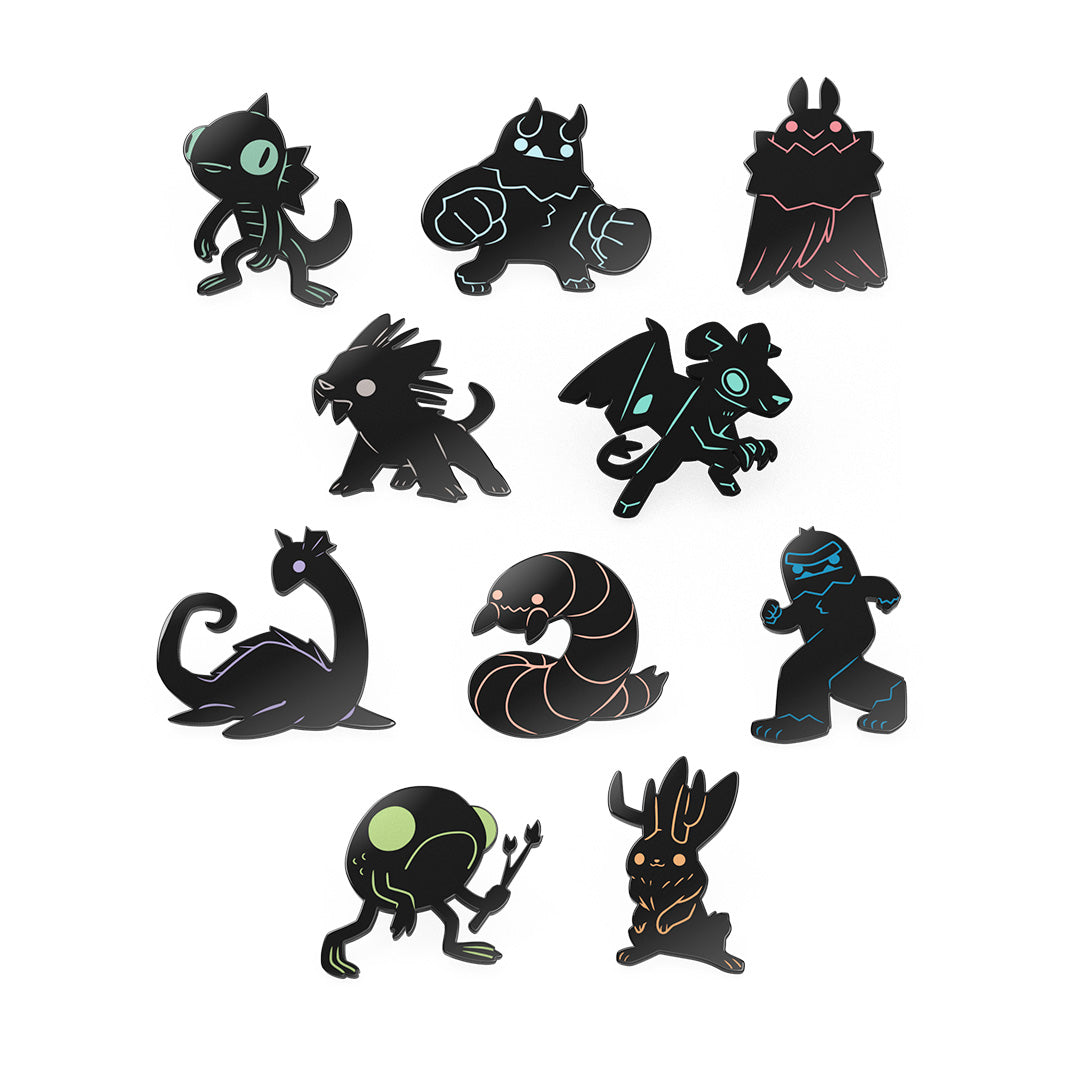 Twisted Cryptids: Glow-in-the-Dark Collectible Pin Set – TeeTurtle