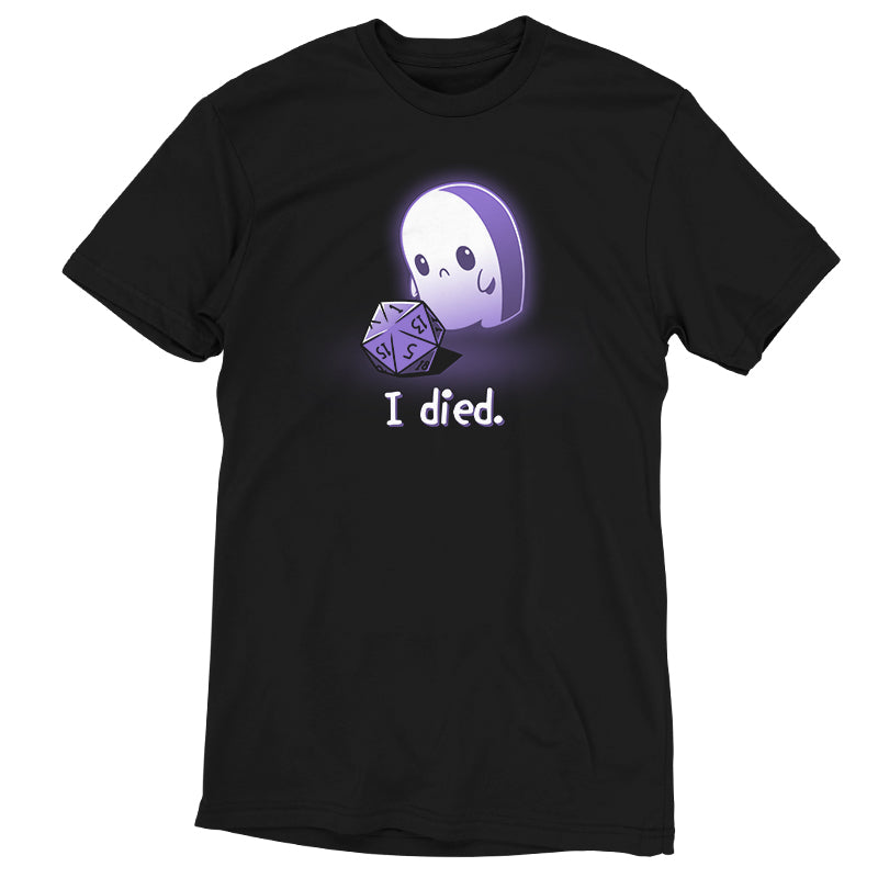 A black t-shirt that says "I Died" - Comfortable and stylish by TeeTurtle.
