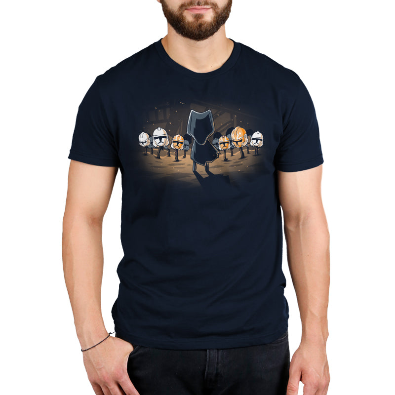 An officially licensed men's t-shirt featuring Ahsoka Tano from the Star Wars brand, called "Victory and Death".