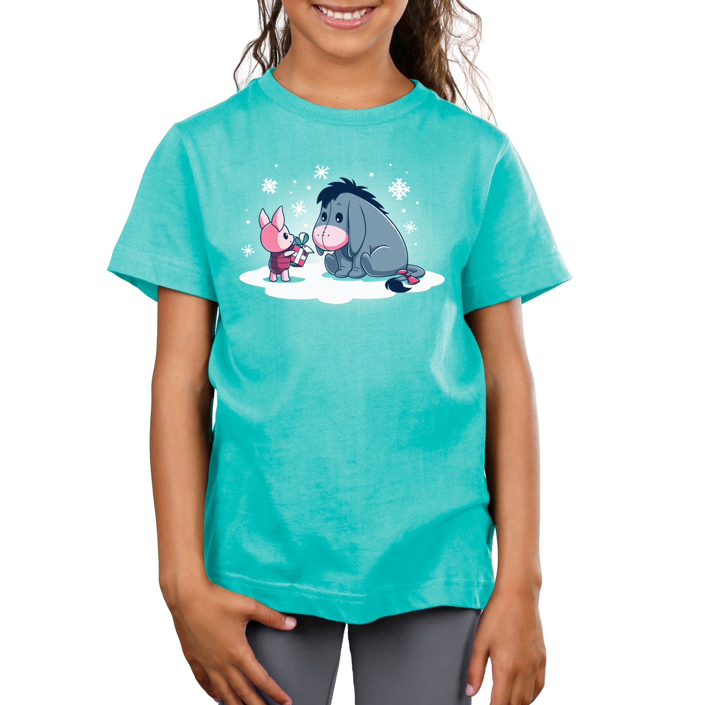 Disney kids t-shirt featuring Piglet's Gift For Eeyore, made of ringspun cotton.