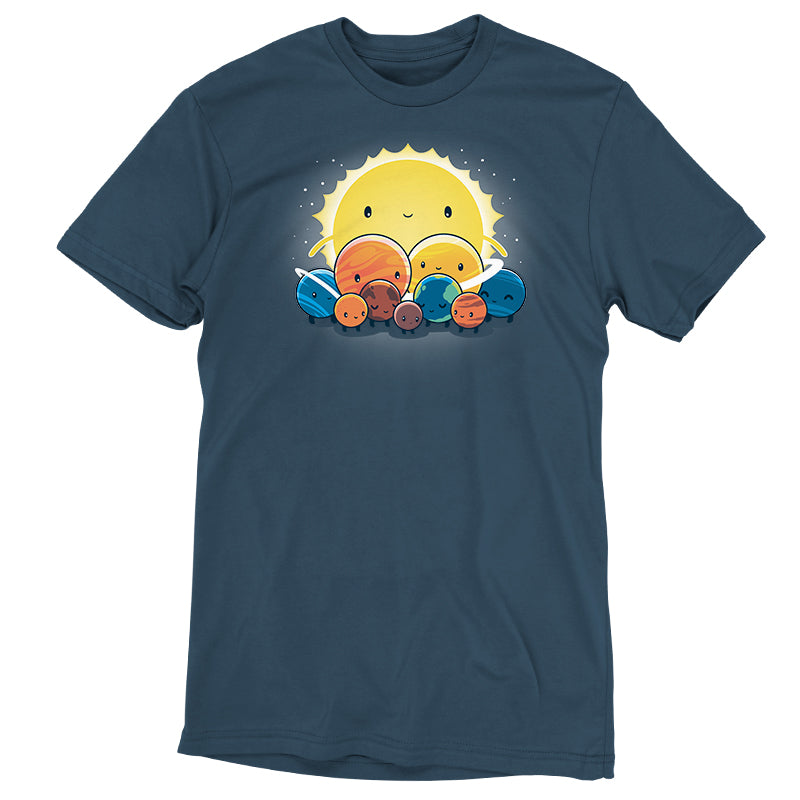A We Still Love You, Pluto t-shirt by TeeTurtle with a sun, moon and stars on it.