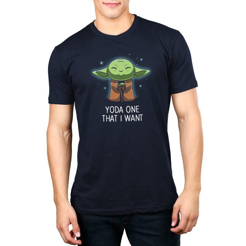 Star Wars men's T-shirt featuring Yoda One That I Want.