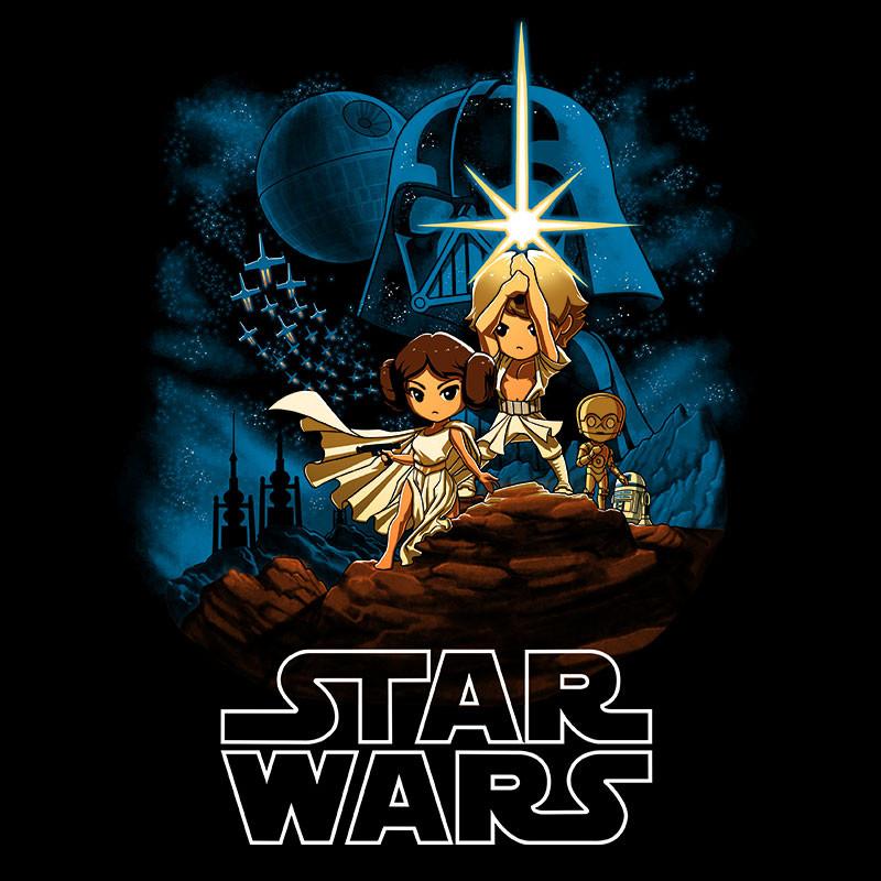 Officially licensed Star Wars: Episode IV - A New Hope t-shirt featuring an image of a girl and a boy.