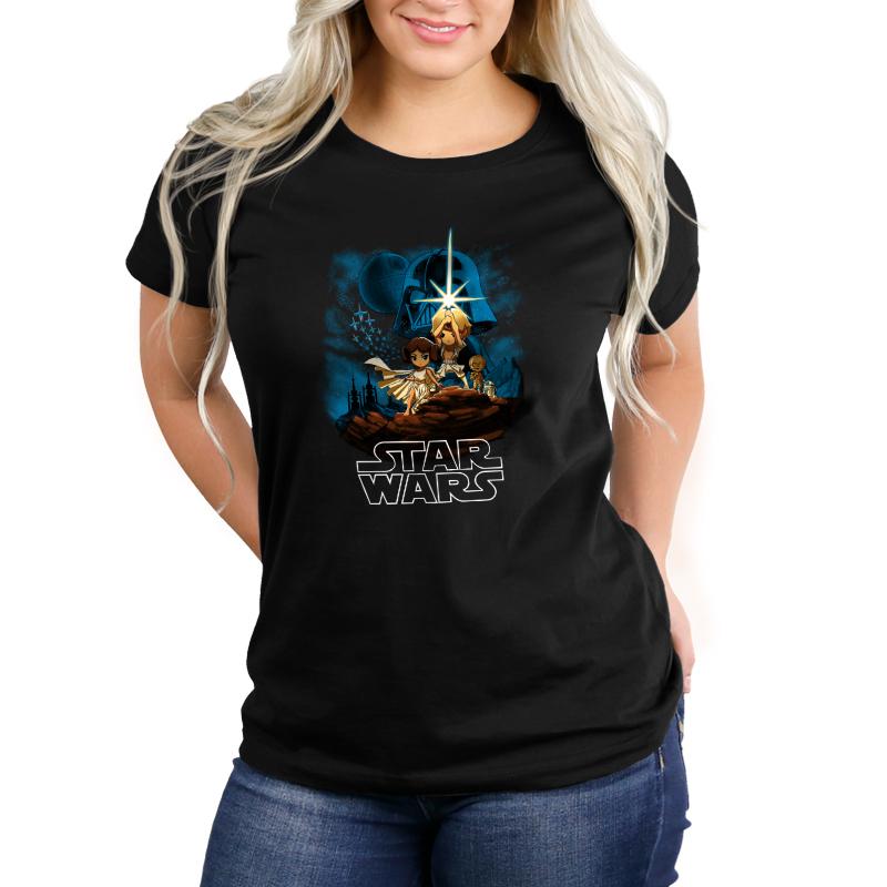 Star Wars: Episode IV - A New Hope licensed women's t-shirt from the Star Wars brand.