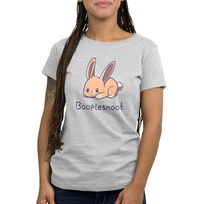 Premium Cotton T-shirt_TeeTurtle Booplesnoot silver gray t-shirt featuring a cute little bunny just being cute.