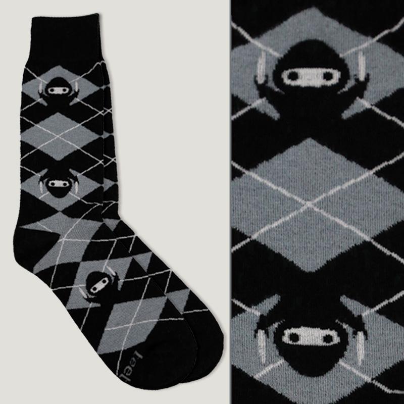 A comfortable fit TeeTurtle Business Ninja sock.