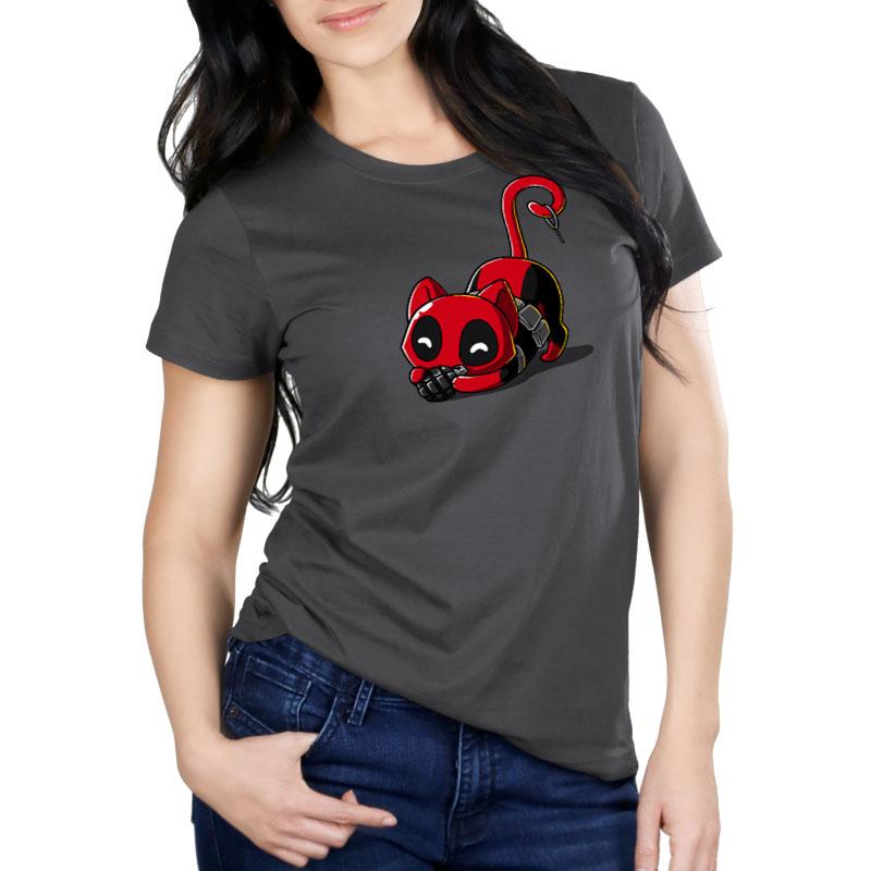 Officially licensed Catpool Marvel - Deadpool/X-Men women's t-shirt with a casual fit.
