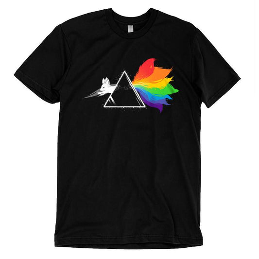 Pink Floyd Dark Side of the Kitsune TeeTurtle rainbow flag t-shirt.