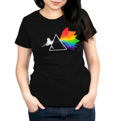 Black Pink Floyd Dark Side of the Moon women's t-shirt with Dark Side of the Kitsune comfort by TeeTurtle.