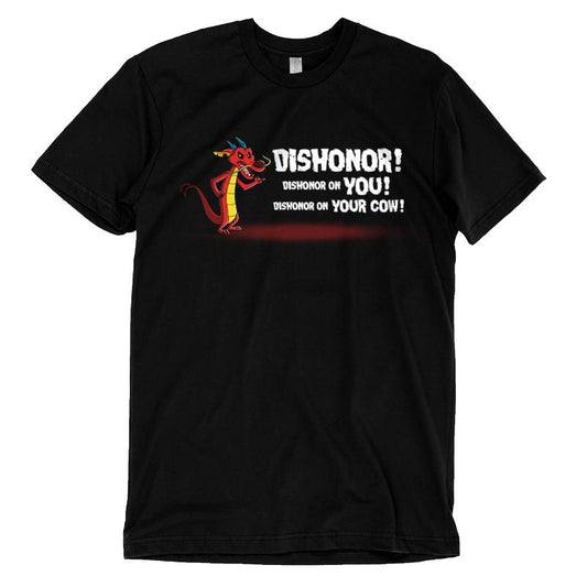A Dishonor! Disney Mulan T-shirt featuring a dragon.