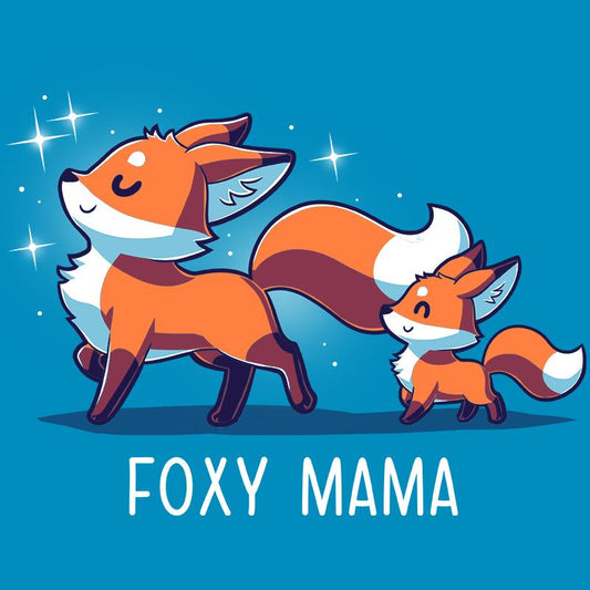 Two TeeTurtle foxes with the words Foxy Mama.