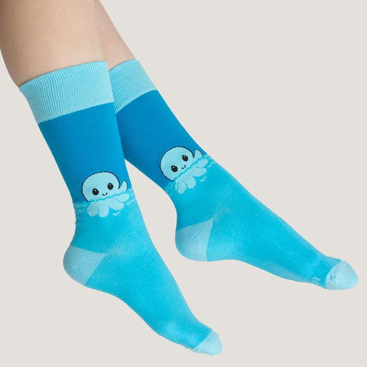 Comfortable Friendly Octopus Socks with an octopus design created by TeeTurtle.