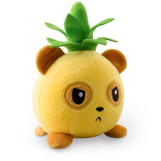A soft and cuddly TeeTurtle Panda Plushie with a pineapple on it.
