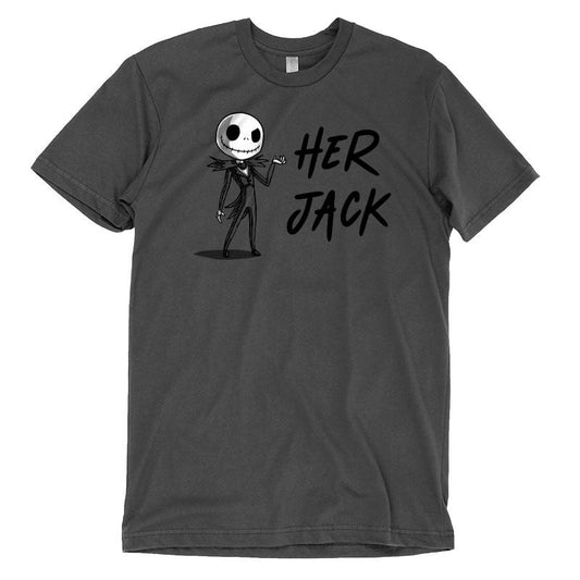 A Her Jack grey Disney t-shirt with a cartoon character on it.