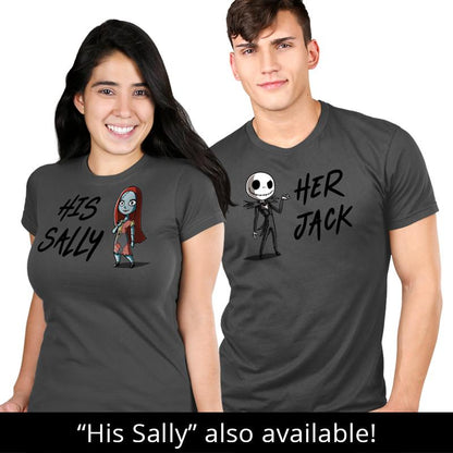 Her Jack T-shirts featuring Jack and Sally, Disney.