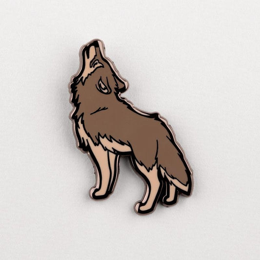 TeeTurtle's Howl at the Moon Pin features a howling wolf.