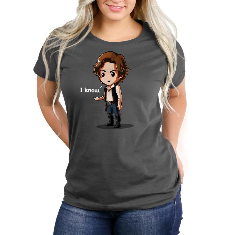 Officially licensed Star Wars "I Know" women's t-shirt.