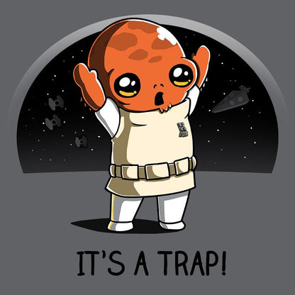 Officially licensed Star Wars Admiral Ackbar "It's A Trap!" T-shirt.