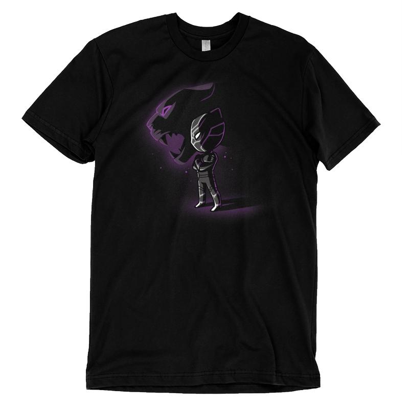 A King of Wakanda T-shirt with a purple image of a man holding a sword. (Marvel)