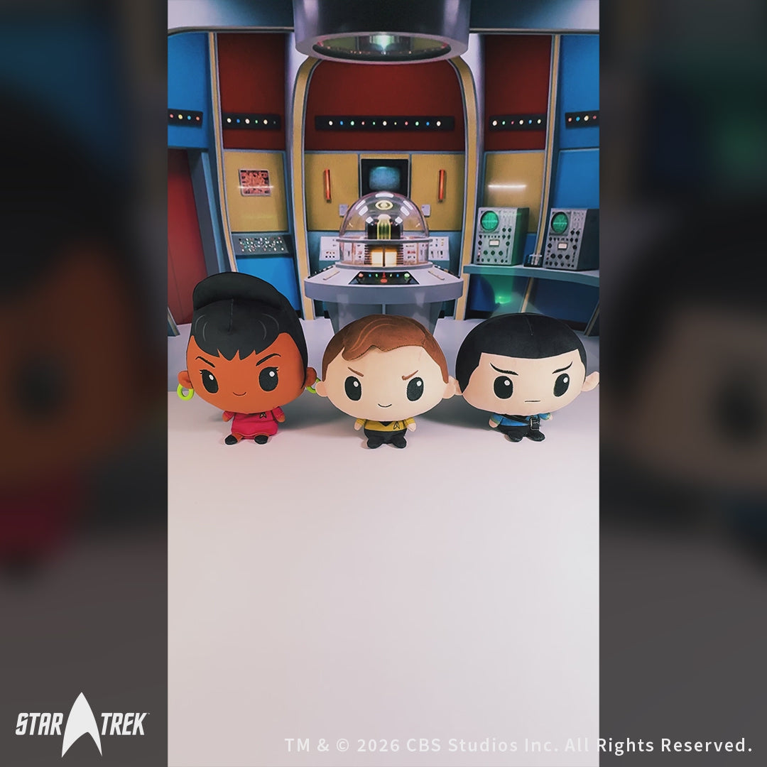 Star Trek video featuring Kirk, Spock, and Uhura Cloudheads on the bridge of a ship