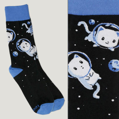 A comfortable TeeTurtle Space Cat Sock.