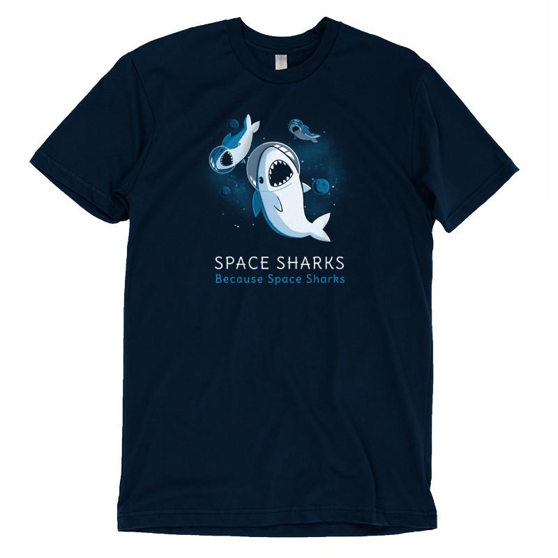 TeeTurtle Space Sharks unisex t-shirt made of super soft ringspun cotton.