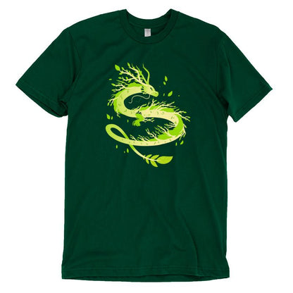 A green "TeeTurtle Spring Dragon" T-shirt.