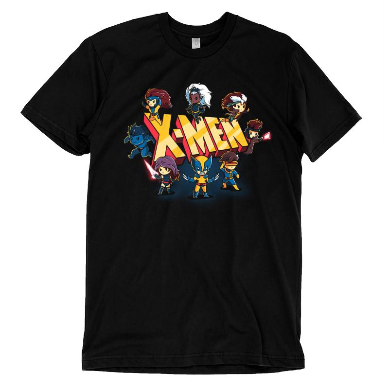 A black X-Men Shirt with Wolverine and Cyclops characters on it from the Marvel - Deadpool/X-Men brand.